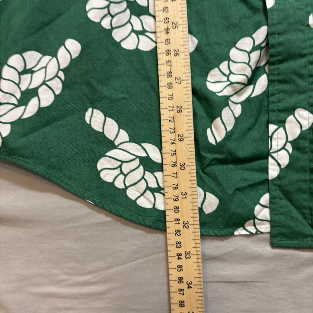 Tommy Hilfiger Nautical Knot Rope Resort Shirt Short Sleeve Mens XL Green - Picture 3 of 7
